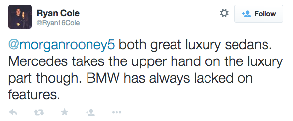 Tweet BMW Mercedes